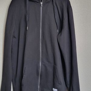 Men's Classic Black Zip-Up Sweater